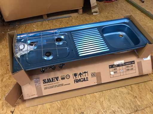 Smev Caravan Arbeitsplatte mit Waschbecken und Herd