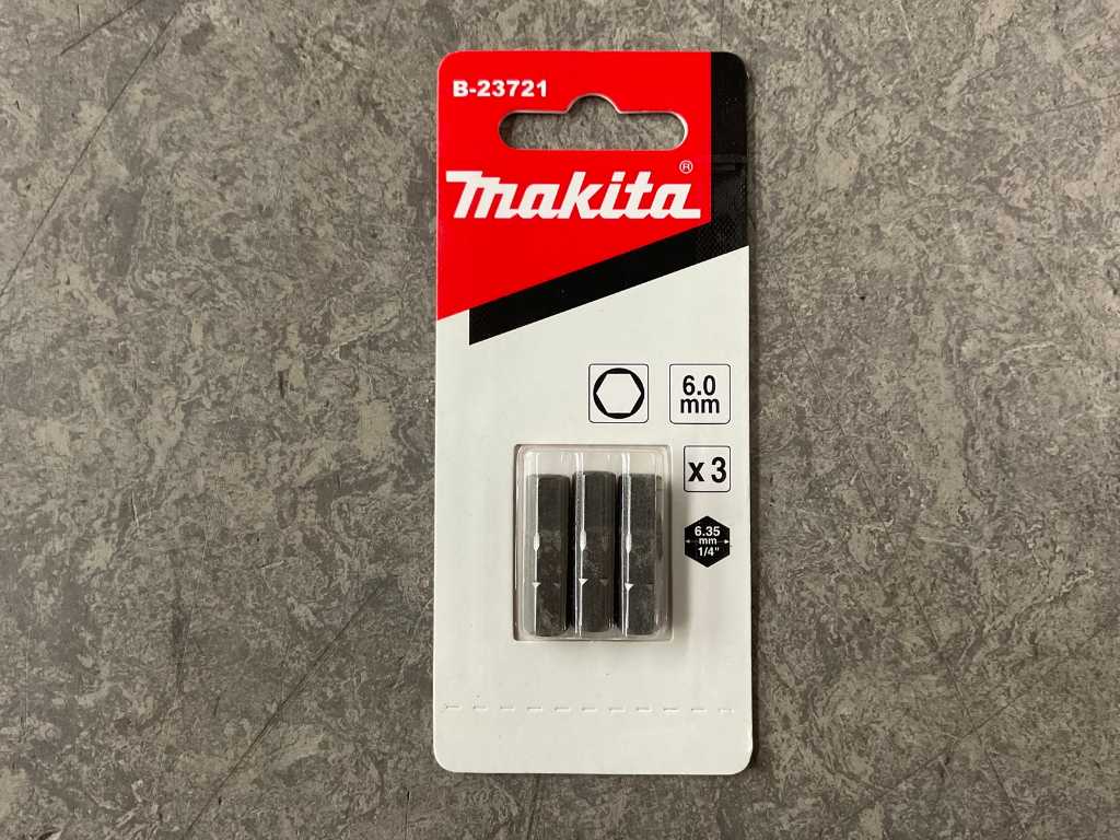 Makita - B-23721 - 3-pack schroefbit H6x25 mm (70x)
