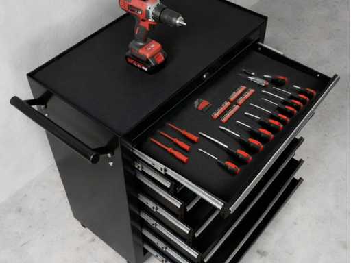 Servante d'atelier noir