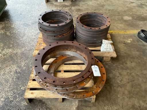 Pallet steel welding flanges (2x)