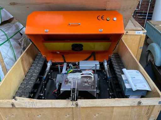 Hanyue - HY-800E - Elektrischer ferngesteuerter Raupen-Rasenmäher / Gelände-Mäher mit Fernbedienung