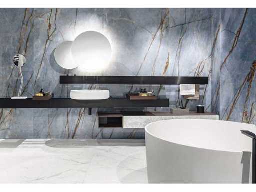 Plăci de pardoseală 43,2m2 Azur lucios 60x120cm