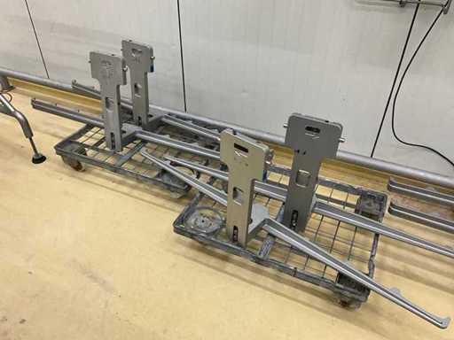 Metal stainless steel machine parts (8x)