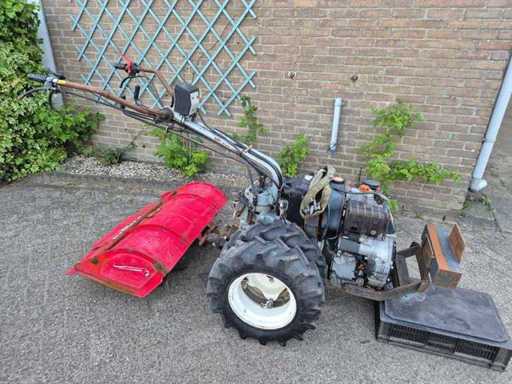 Nibbi 2wielige tuintrekker met freesbak