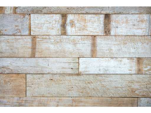 Vieilles planches de teck blanches (6x)