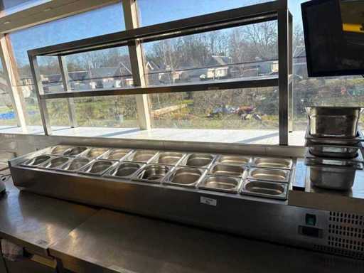 RVS gekoelde saladette / ingrediëntenkoeling