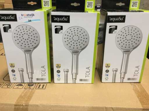 AquaSu - Tola - Handduschköpfe mit einem Spraytyp, rund. (3x)