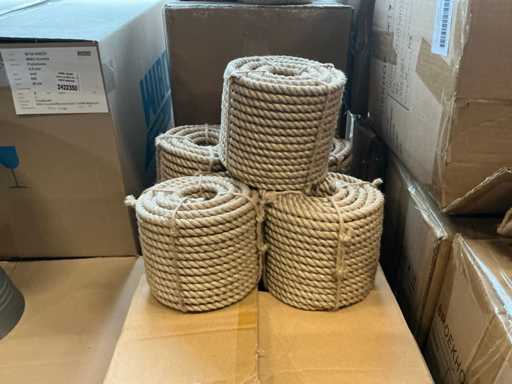 Partij Jute touw 10mm-25mtr (93x)