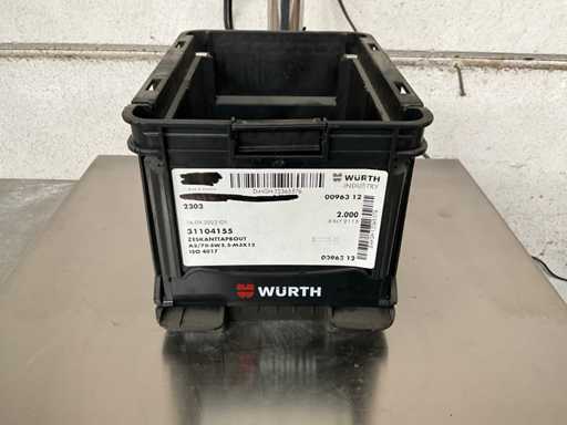 Würth 1.22 kg Hex stud M3 x 12 in stackable box