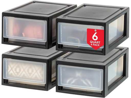 Iris 6 Quart 587655 Set of 4 storage boxes