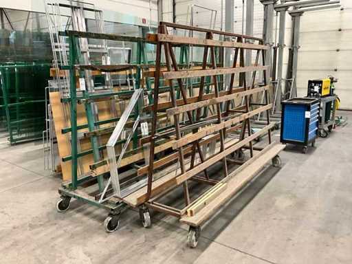 Cărucior de sticlă și plăci (2x)