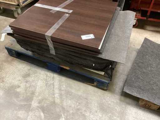 Tischplatten Konvolut verschiedene Größen dunkelbraun