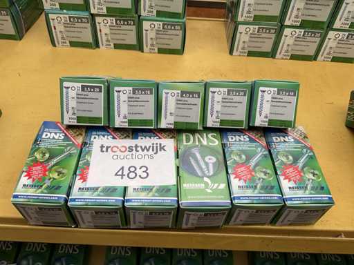 11 boxes of chipboard screws