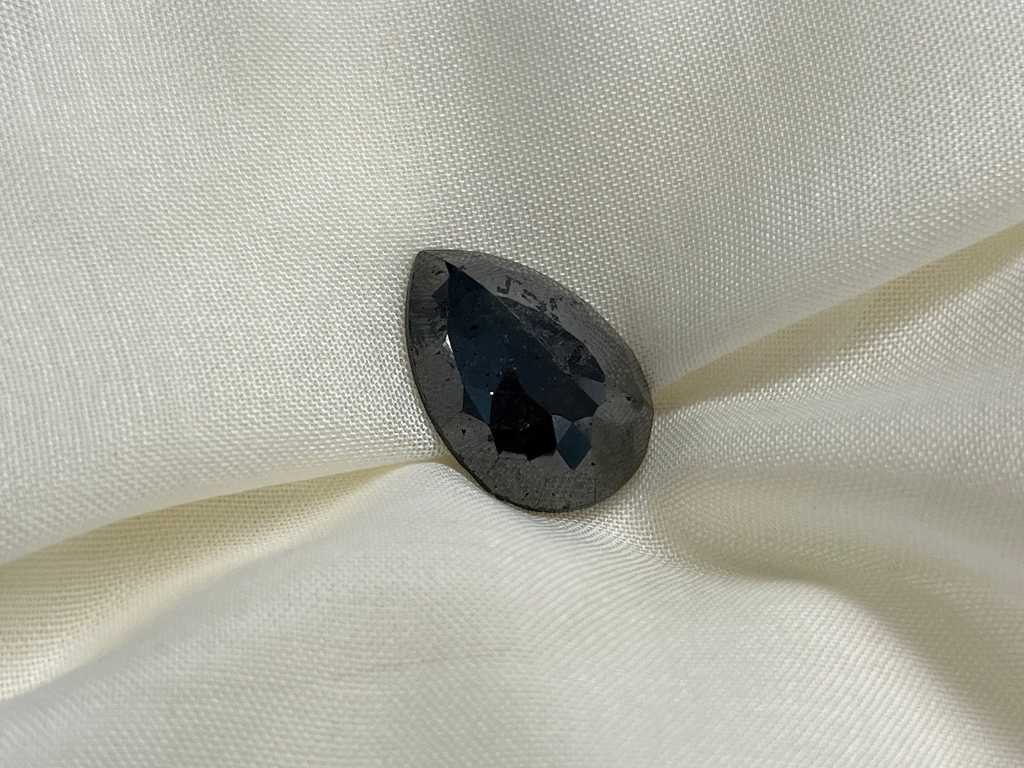 Diamant - Véritable diamant noir naturel de 13,08 carats (certifié)