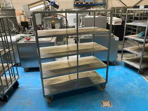 Stainless steel transport trolley (2x)