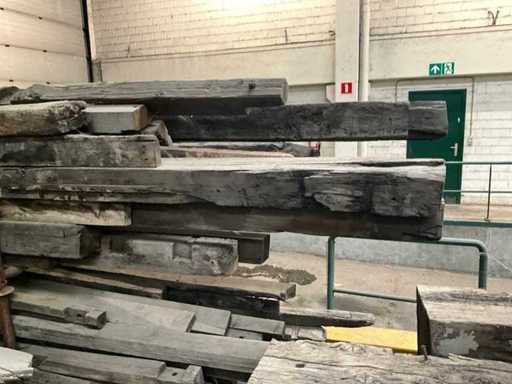 Partij diverse eiken balken