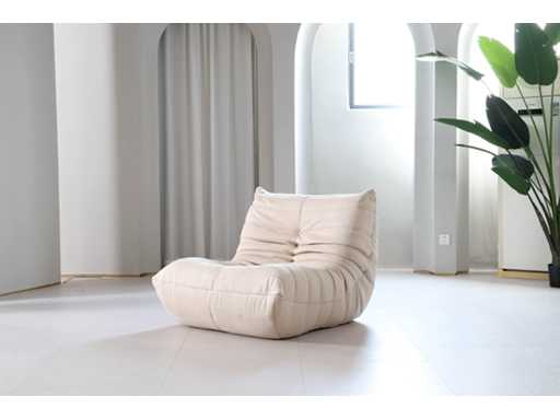 Fauteuil design beige