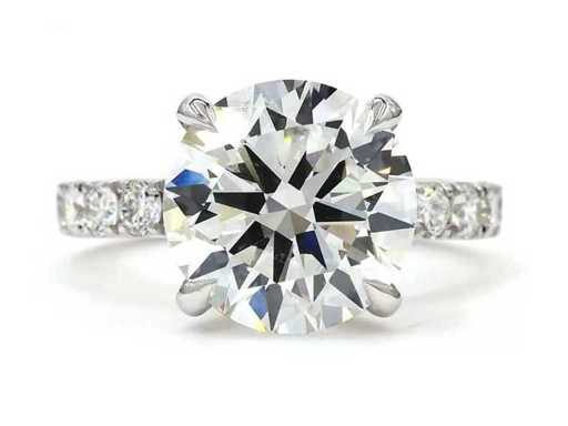 14 krt wit gouden ring met diamant 7,30 crt