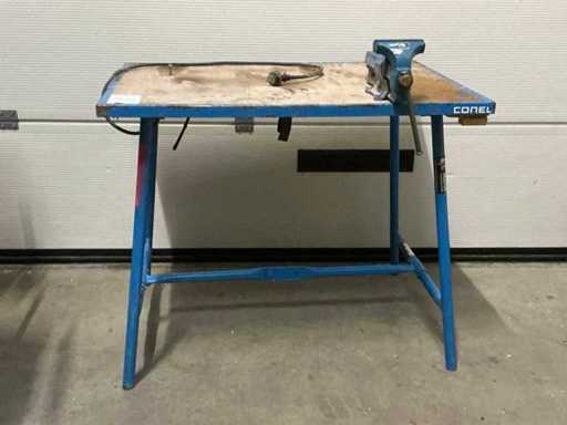 Składany stół roboczy Conel z imadłem