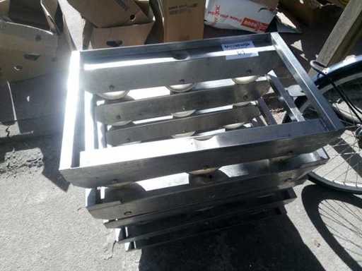 Stainless steel trolleys with industrial wheels
