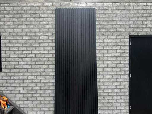 60x Rhombus-Verkleidung Verbundwerkstoff Schwarz – 290 cm lang – 35 m²