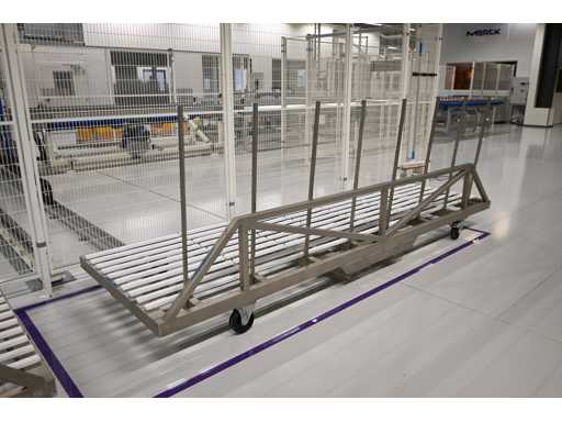 2018 Masévon OCC, 10-częściowy szklany wózek transportowy ze stali nierdzewnej