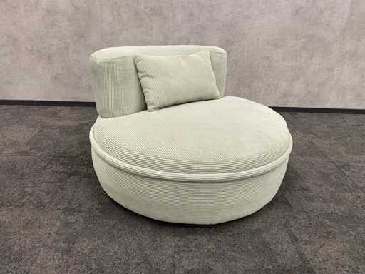 Goossens - draaibare relax fauteuil Ø100 - pistache