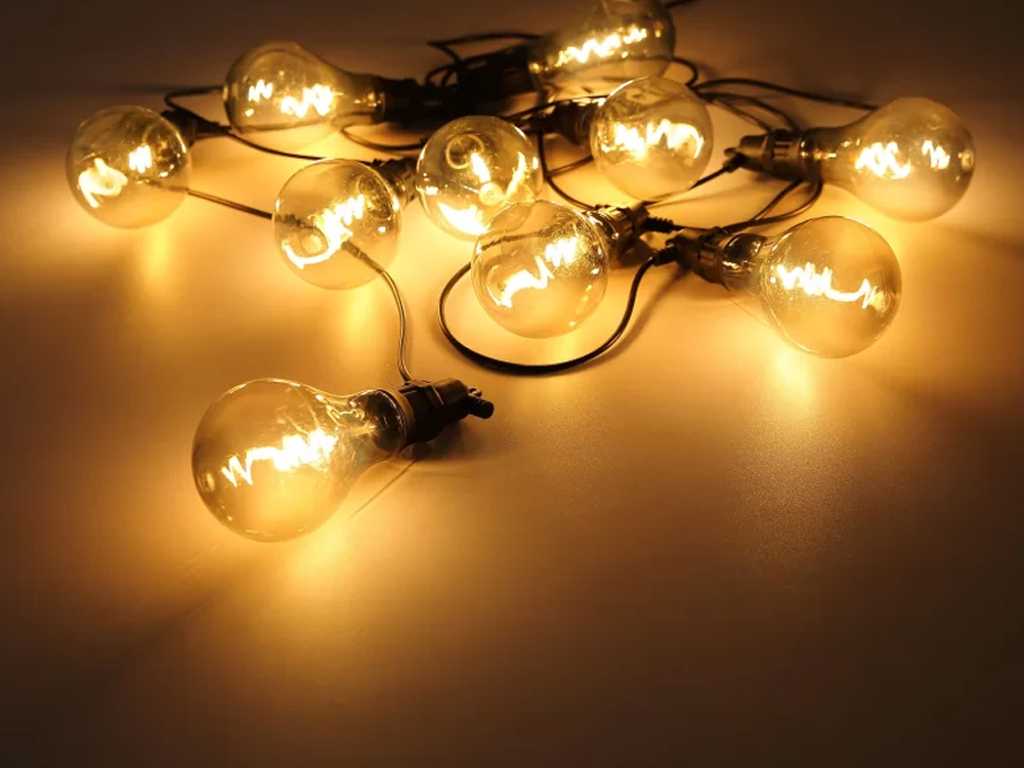 2 x 15 mètres Guirlande lumineuse LED d’ambiance blanc chaud