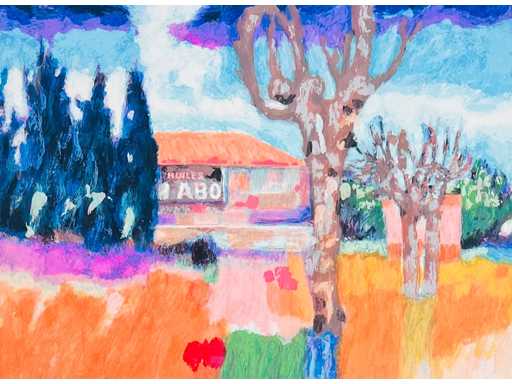 Willem Brauck - peisaj - serigrafie color