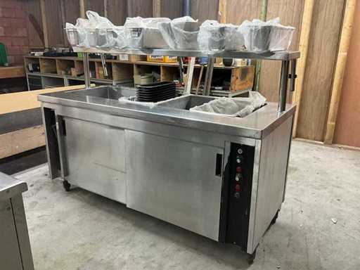 RvS Bain-Marie/saladette toogkast