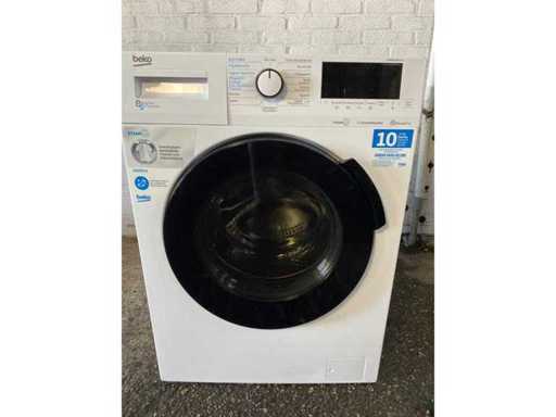 Beko WDW85141Steam1, Pre-caricamento, Autoportante, Bianco, Sinistra, Nero, Acciaio inox