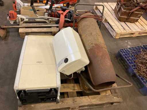 Hot air cannon, mobile air conditioning, close-in boiler