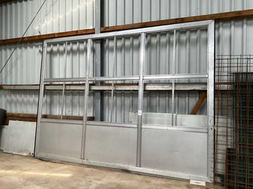 Porta scorrevole per serra