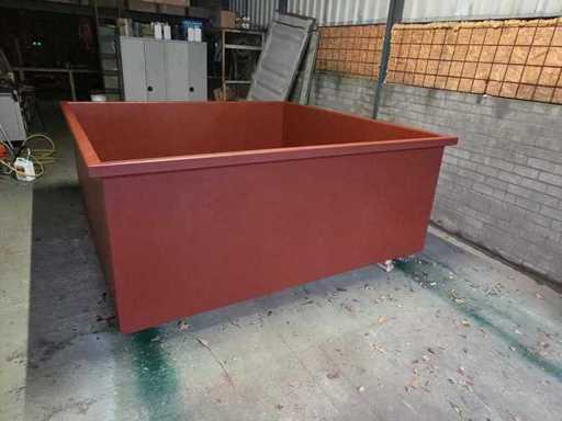 Waterdichte stalen bak 250x250x100cm