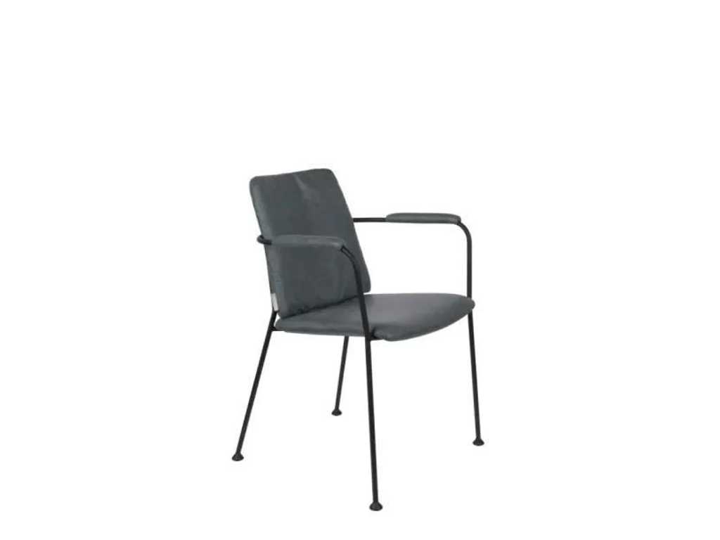 Zuiver - Fotel Fab - Szary Niebieski - Krzesła do jadalni (10x)