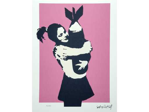 Banksy (geboren in 1974), na - Bomb Hugger