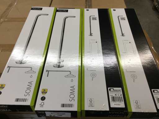 AquaSu - Soma/Tratus - 4x braț de duș pentru ploaie + 4x cap de duș de ploaie