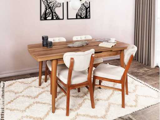 Uitschuifbare tafel - walnoot-effect