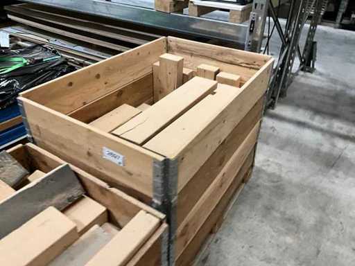 Euro palé con estructura de madera KVH secciones 14 x 7 cm de diferentes longitudes