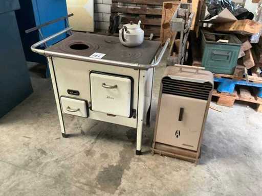 Vintage stove and heater
