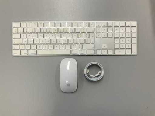 Apple - Tastatura Magic QWERTY cu tastatură numerică și mouse magic