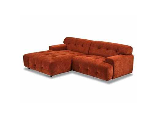 fonQ - Canapé rubis avec chaise longue gauche - Terra - Ensemble canapé