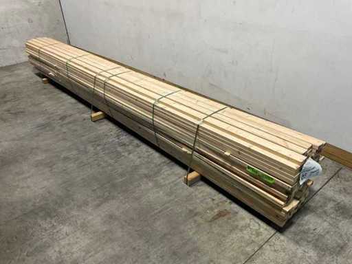 Vuren lat geschaafd - 480x7x2,8 cm (100x)