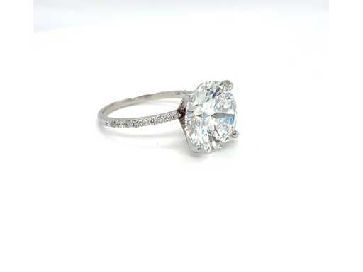 Inel de aur alb de 14 nute cu diamant 7,30 ct