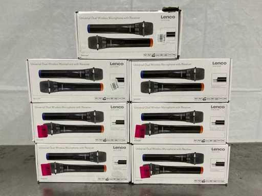 Set Lenco MCW-020BK di 2 microfoni wireless (7x)