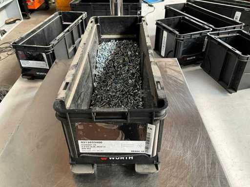 Würth 5,07 kg Versenkte Kopfschraube M4x10 im stapelbaren Behälter