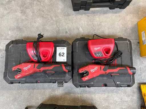 Tronchietore per tubi cordless MILWAUKEE M12 PCSS (2x)