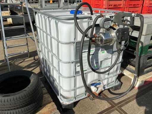 IBC container Adblue with fuel nozzle and counter