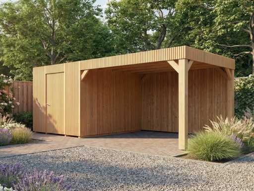Tuinhuis Triple-profiel met overkapping 295x600x240 cm