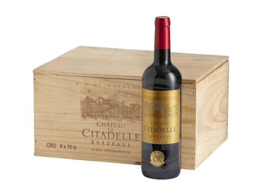 MEDALIA DE AUR CHATEAU LA CITADELLE - BOURDEAUX - 2021 - Vin roșu în cutii de lemn (120x)